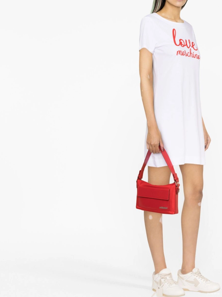 Affordable cotton Moschino logo-print dress Women T-shirt Love 0426